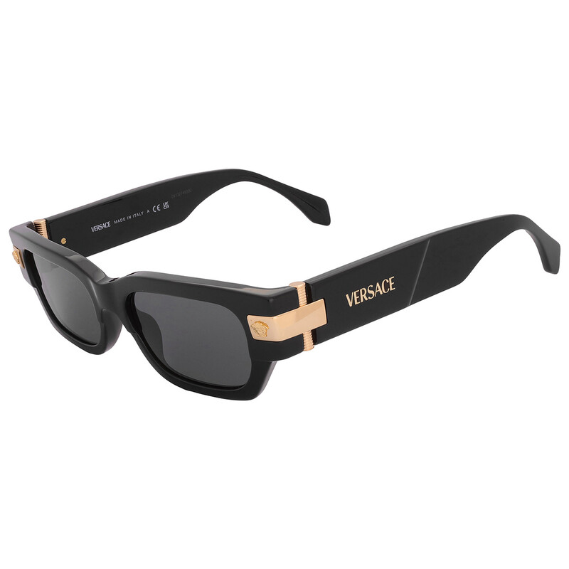 VERSACE サングラス ブラック ゴールド　VE4465 Amazon.com: Versace VE 4465 GB1/87 Black Plastic Rectangle