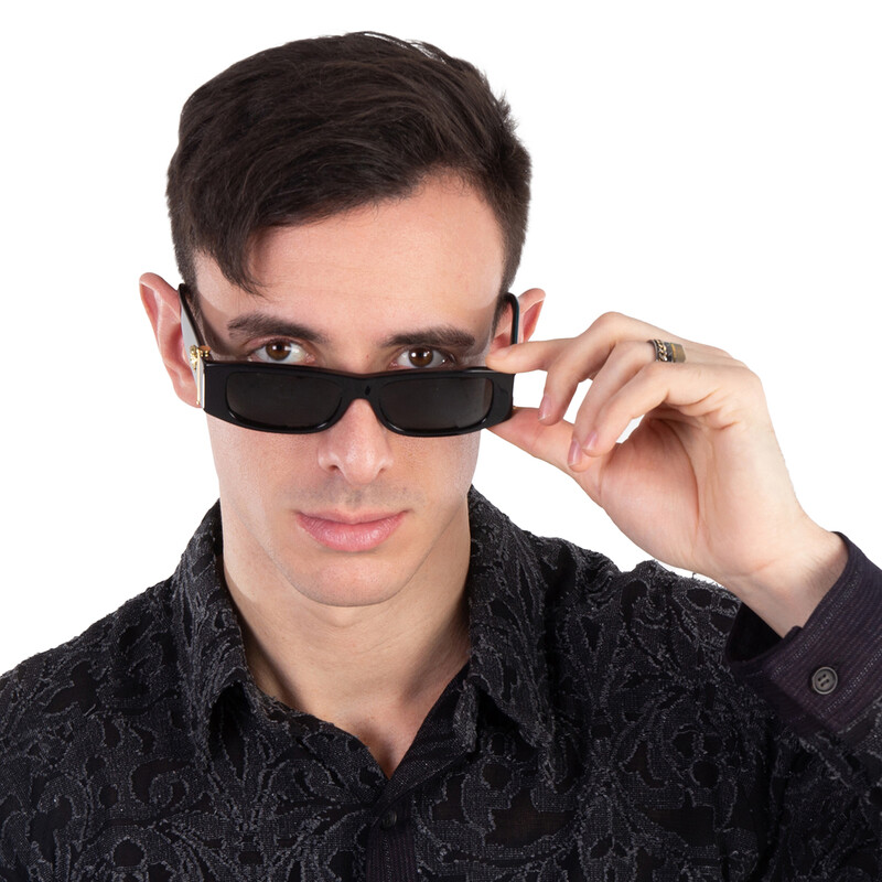 Versace Dark Grey Rectangular Men
