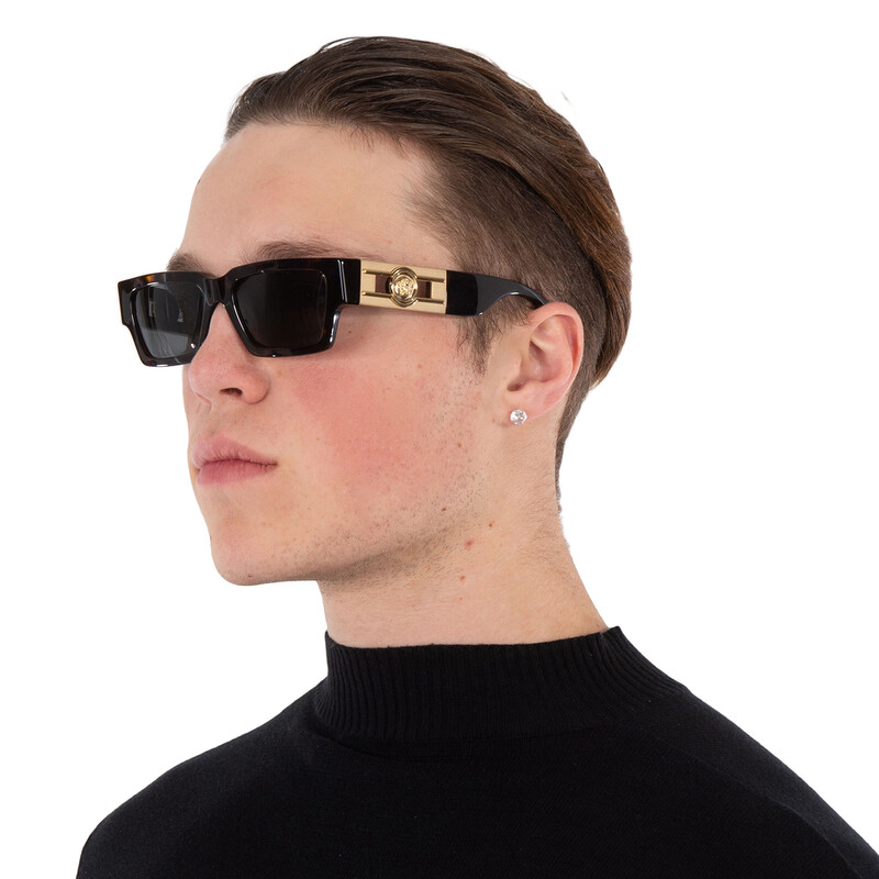 Versace VE4459 108/87 Unisex Rectangle Sunglasses – Havana / Dark Grey Versace VE4459 108/87 Sunglasses Havana/Dark Grey Lenses  main image 3