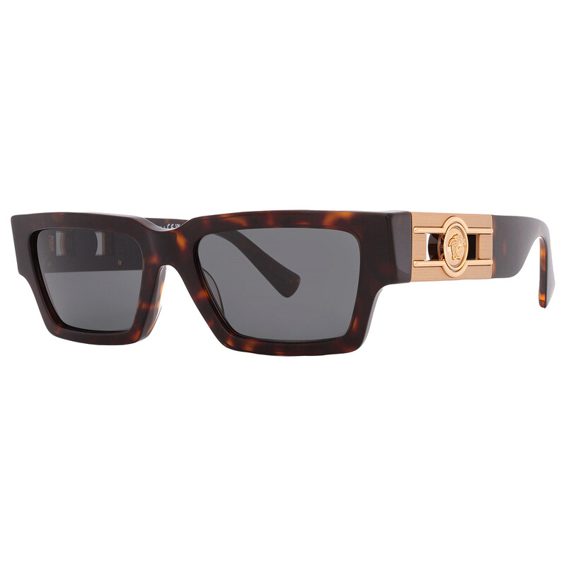 Versace Dark Grey Rectangular Unisex Sunglasses VE4459 108/87 54