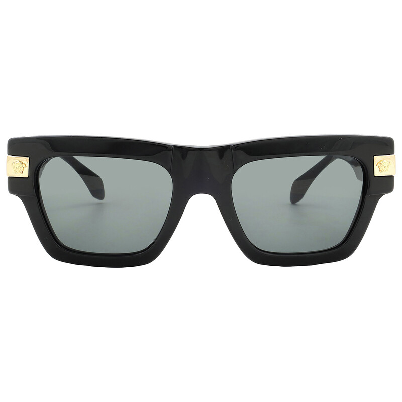 Versace Dark Grey Square Men's Sunglasses VE4464 GB1/87 52 VE4464
