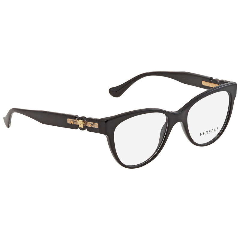 SALE! NEW Versace VE3304 GB1 Black Demo Cat Eye Women Eyeglasses Versace | Accessories | Sale New Versace Ve334 Gb Blackdemo  main image 4