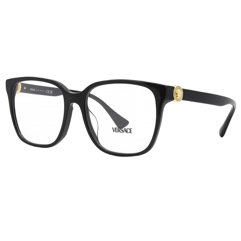 Versace Demo Square Ladies Eyeglasses VE3332D GB1 55 8056597730686