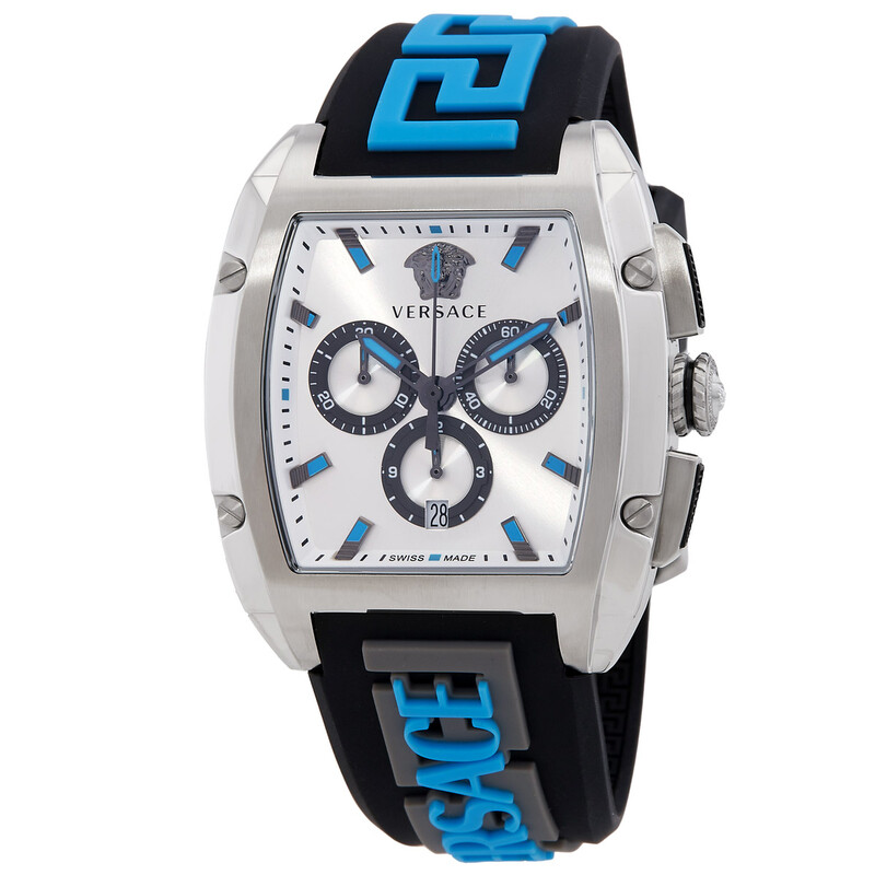 Versace Dominus Chronograph Quartz Silver Dial Men's Watch