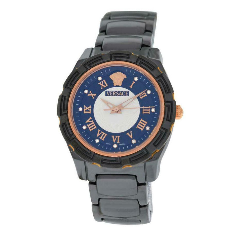 Versace DV One Glamour Quartz Black Dial Ladies Watch 63QCP9D008