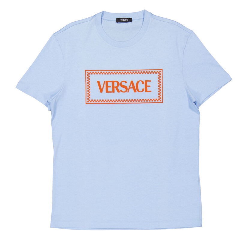 Versace Embroidered Logo T-Shirt, Size Medium 1011694-1A08584