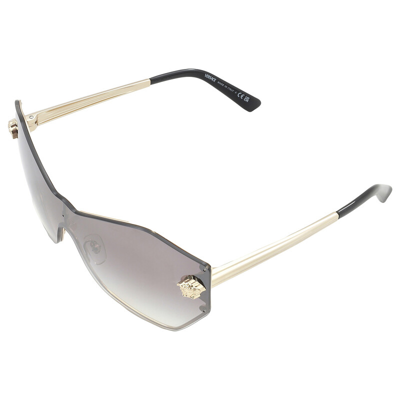 Versace Gradient Grey Mirrored Silver Shield Ladies 