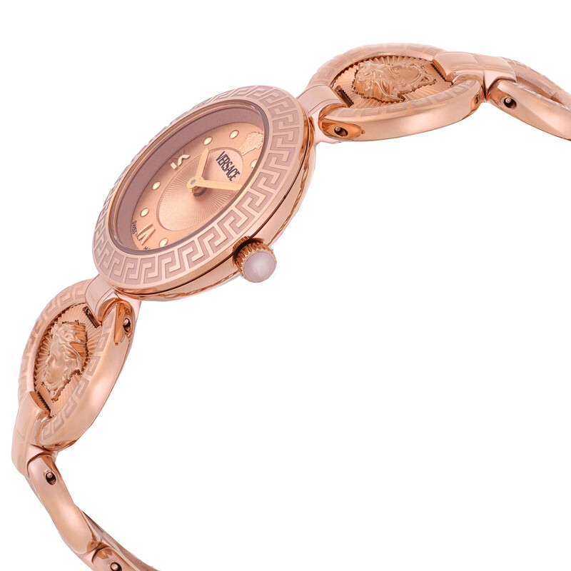 Versace Greca Jewel Quartz Rose Gold Dial Ladies Watch VEWCA0424