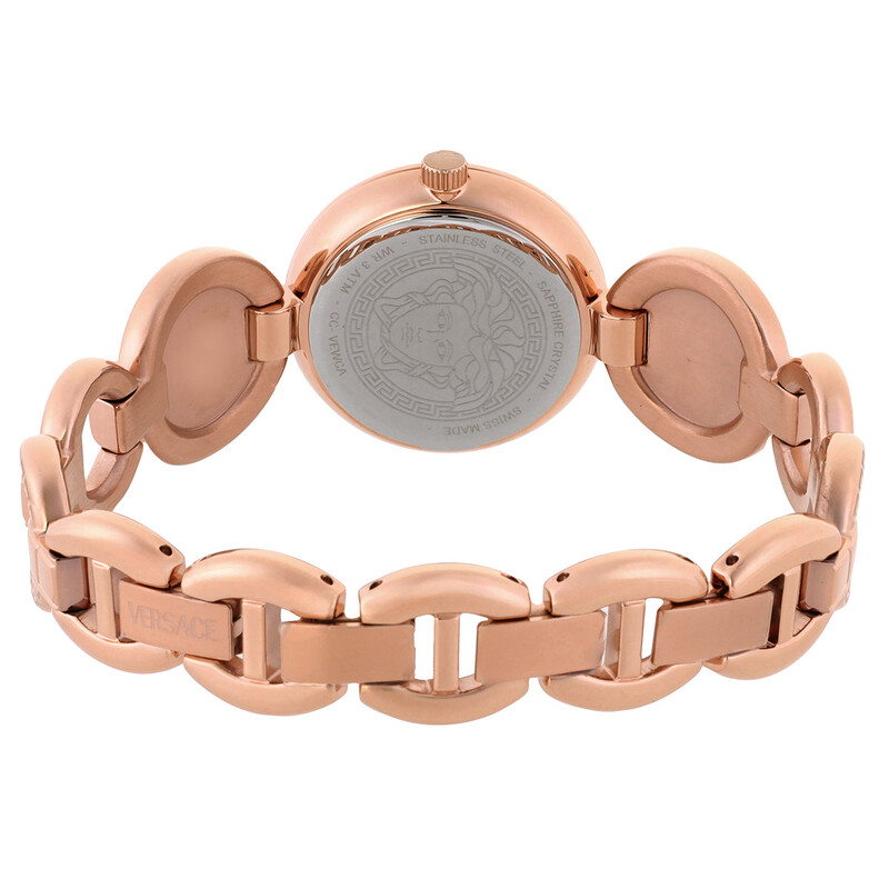 Versace Greca Jewel Quartz Rose Gold Dial Ladies Watch VEWCA0424