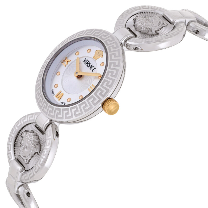 Versace Greca Jewel Quartz Silver Dial Ladies Watch VEWCA0124