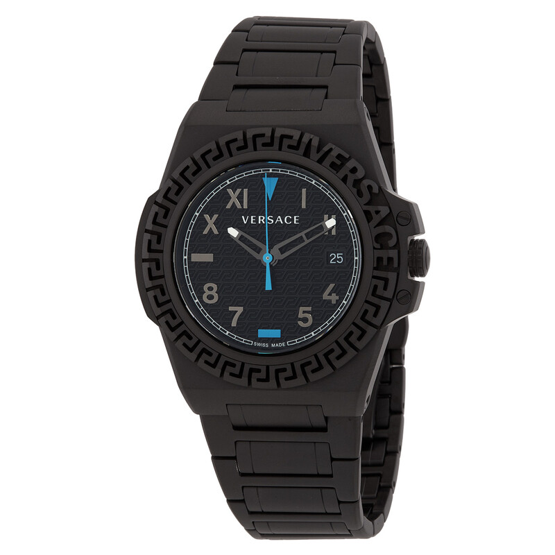 Versace Greca Reaction Quartz Black Dial Men's Watch VE3I00622