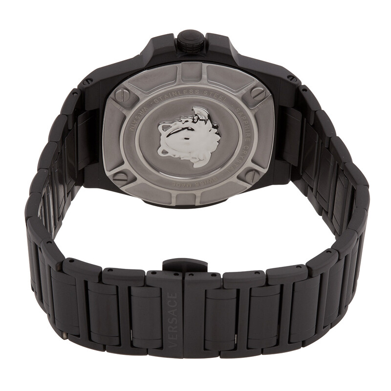 Versace Greca Reaction Quartz Black Dial Men's Watch VE3I00622