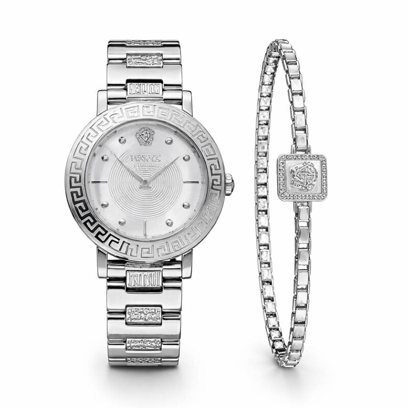 Versace Greca Sphere Quartz Silver Dial Ladies Watch Box Set  display picture 3