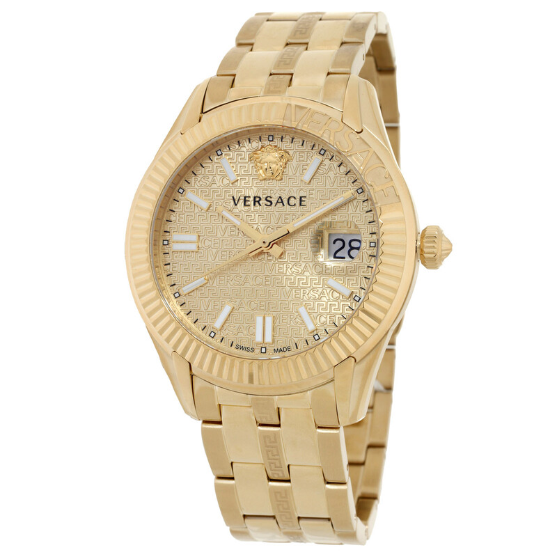 Versace Greca Time Quartz Gold Dial Men's Watch VE3K00522