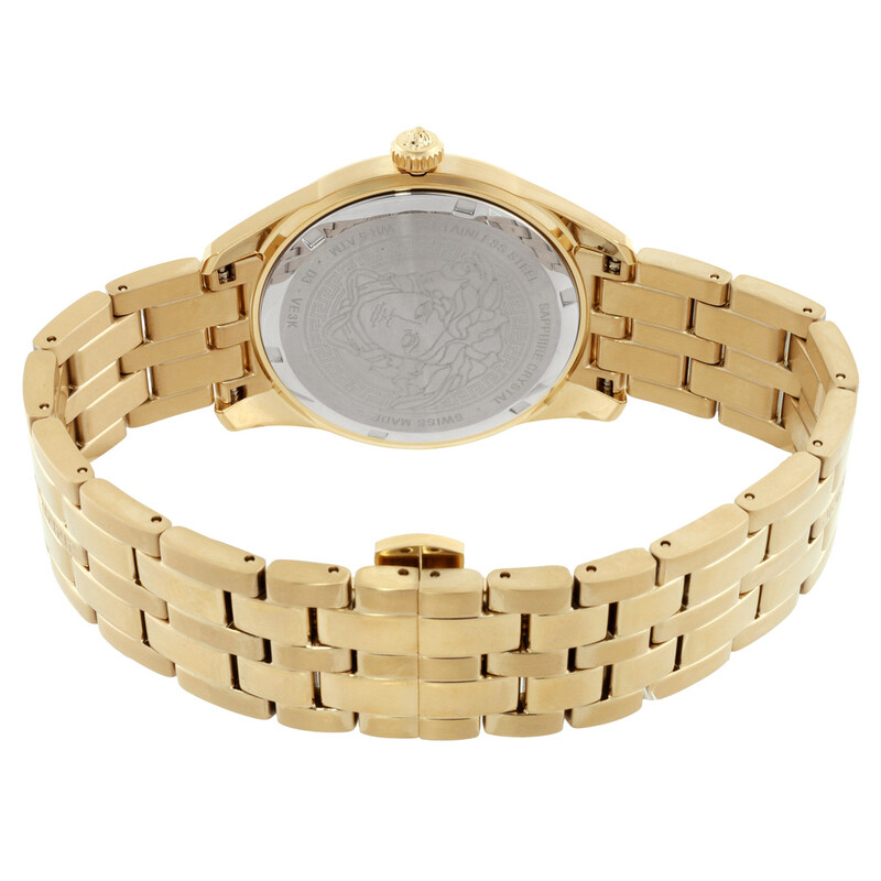 Versace Greca Time Quartz Gold Dial Men's Watch VE3K00522