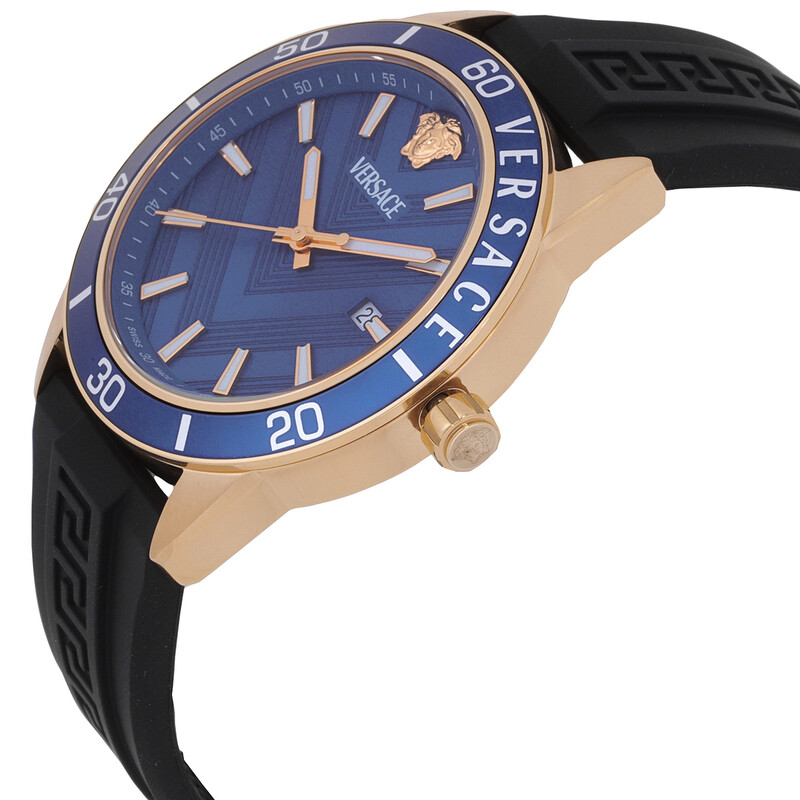 Versace Greca Urban Quartz Blue Dial Men's Watch VEYCA0224