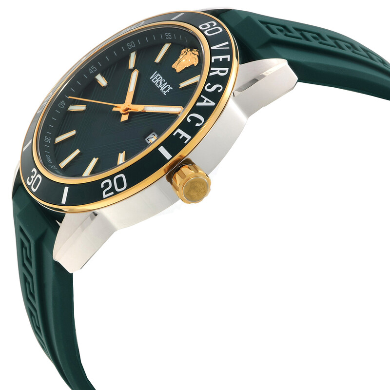 Versace Greca Urban Quartz Green Dial Men's Watch VEYCA0124