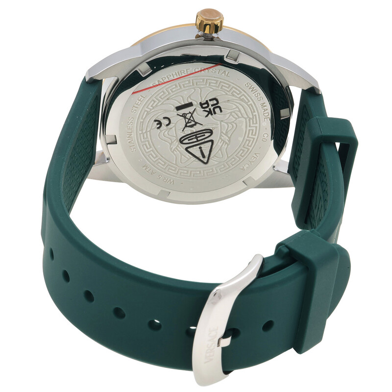 Versace Greca Urban Quartz Green Dial Men's Watch VEYCA0124