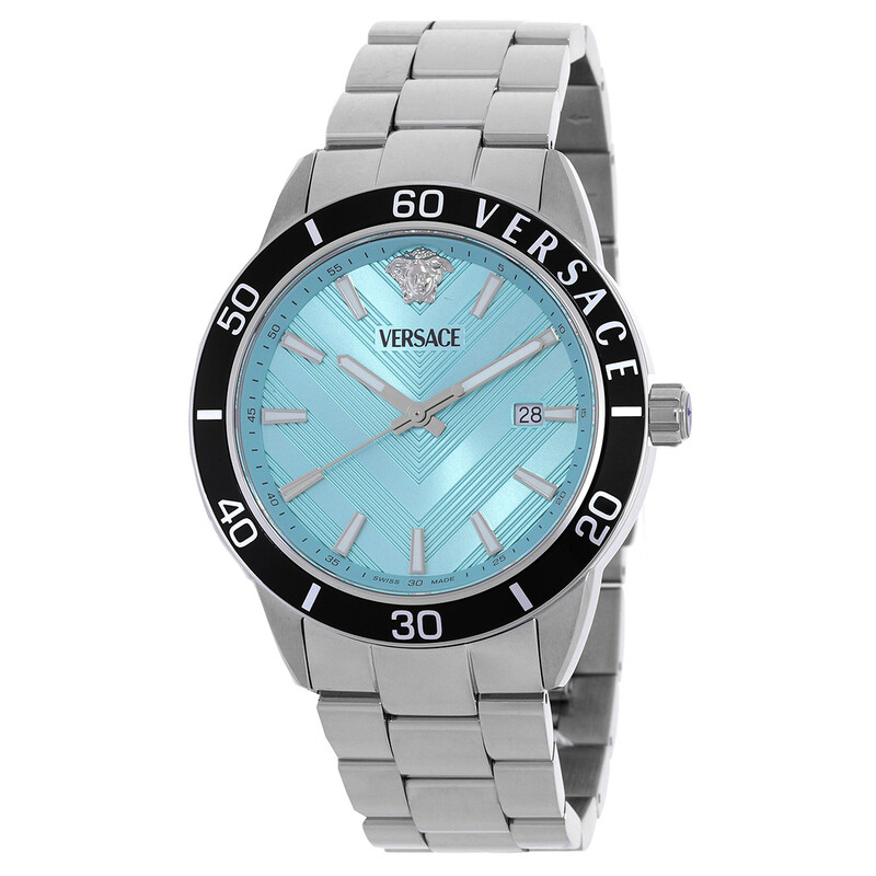 Versace Greca Urban Quartz Turquoise Dial Men's Watch VEYCA0324
