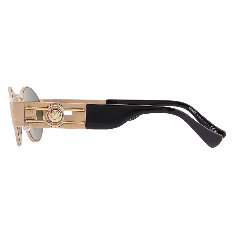 Versace Green Mirror Silver Oval Unisex Sunglasses VE2264 100230