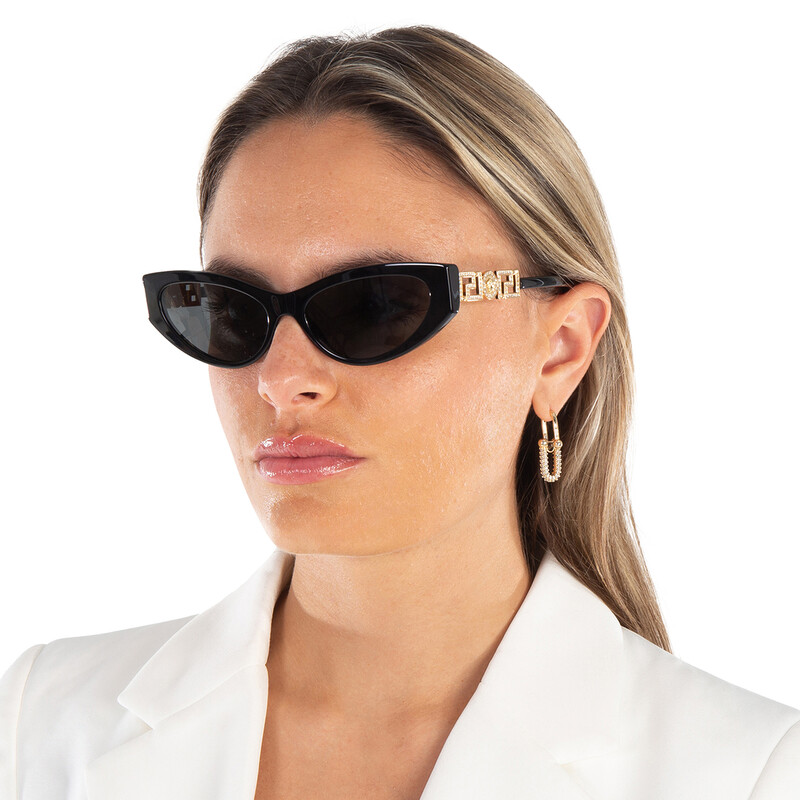 Versace Dark Grey Cat Eye Ladies Sunglasses Versace Dark Grey Cat Eye Ladies Sunglasses VE4450 541787 60  main image 3