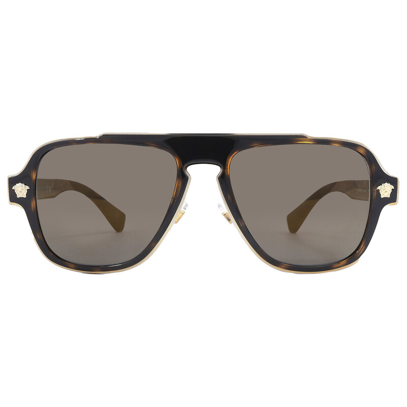 Versace Grey Navigator Men's Sunglasses VE2199 12524T 56