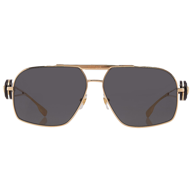 ヴァルです VERSACE VE2269 2269 Medusa NAVIGATOR Matte Black Stud Aviator