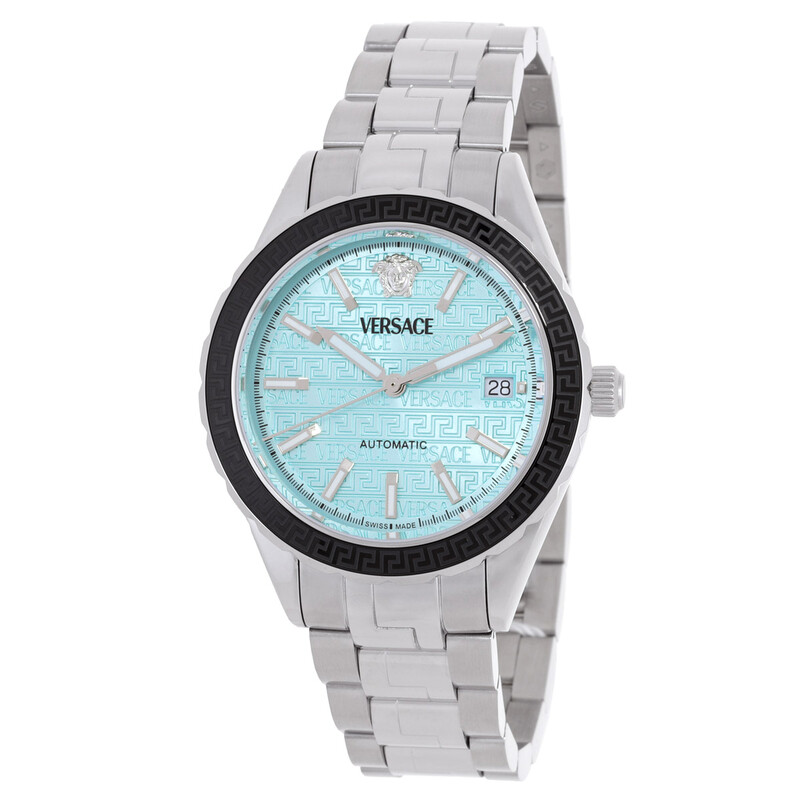Versace Hellenyium Automatic Turquoise Dial Men's Watch VEQCA0324
