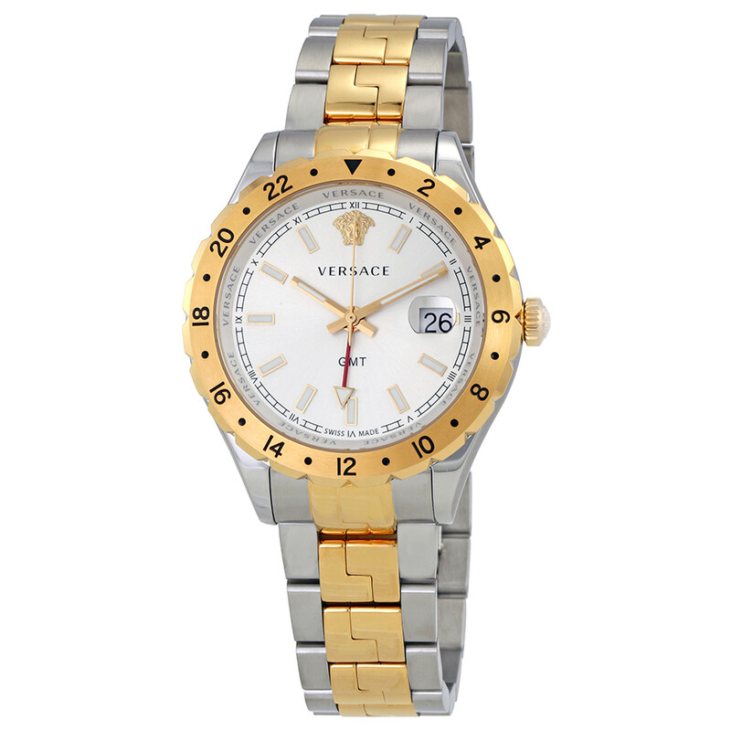 Versace Hellenyium GMT Silver Dial Men display picture 3
