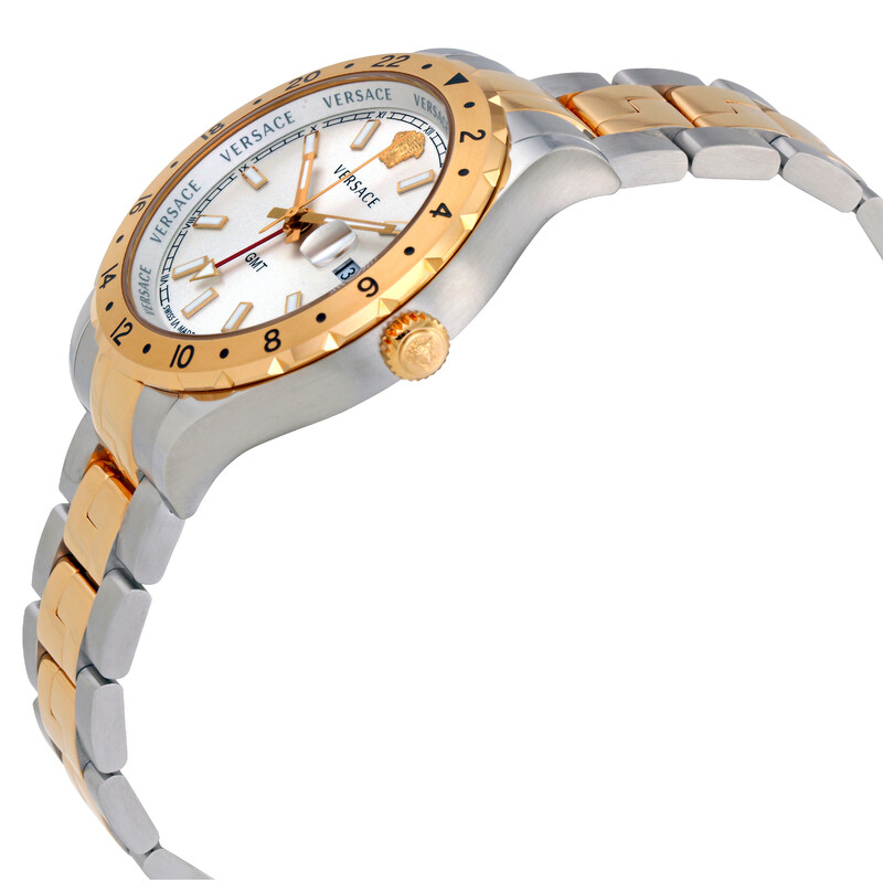 Versace Hellenyium GMT Silver Dial Men's Watch V1103 0015