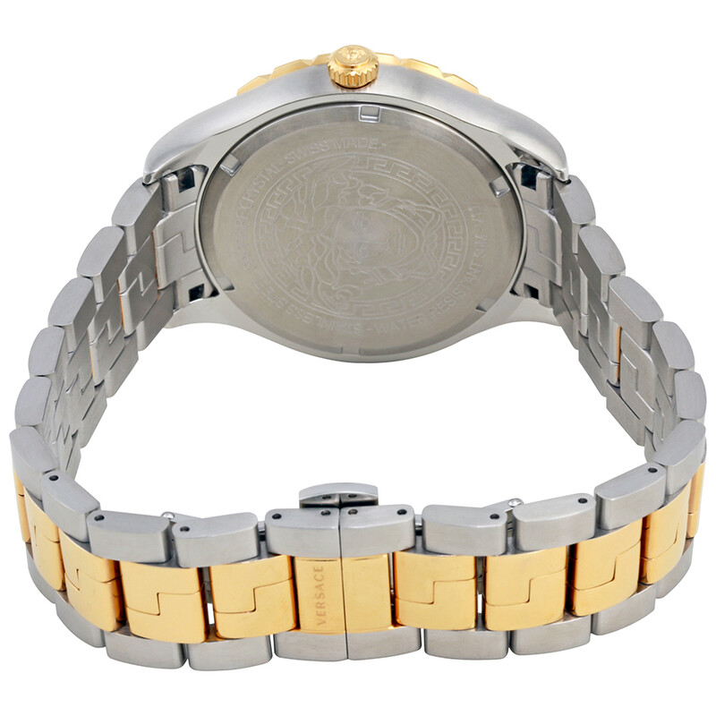 Versace Hellenyium GMT Silver Dial Men's Watch V1103 0015