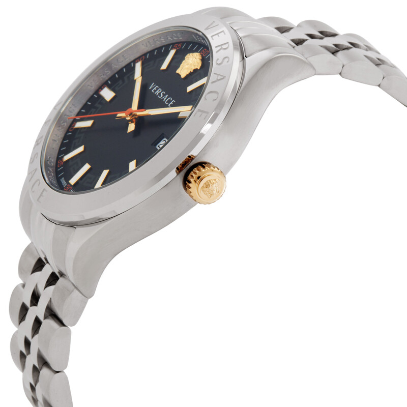 Versace Hellenyium Quartz Black Dial Men's Watch VEVK00420