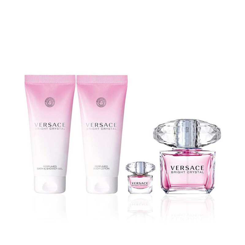 Versace Ladies Bright Crystal 4pcs EDT Gift Set Fragrances
