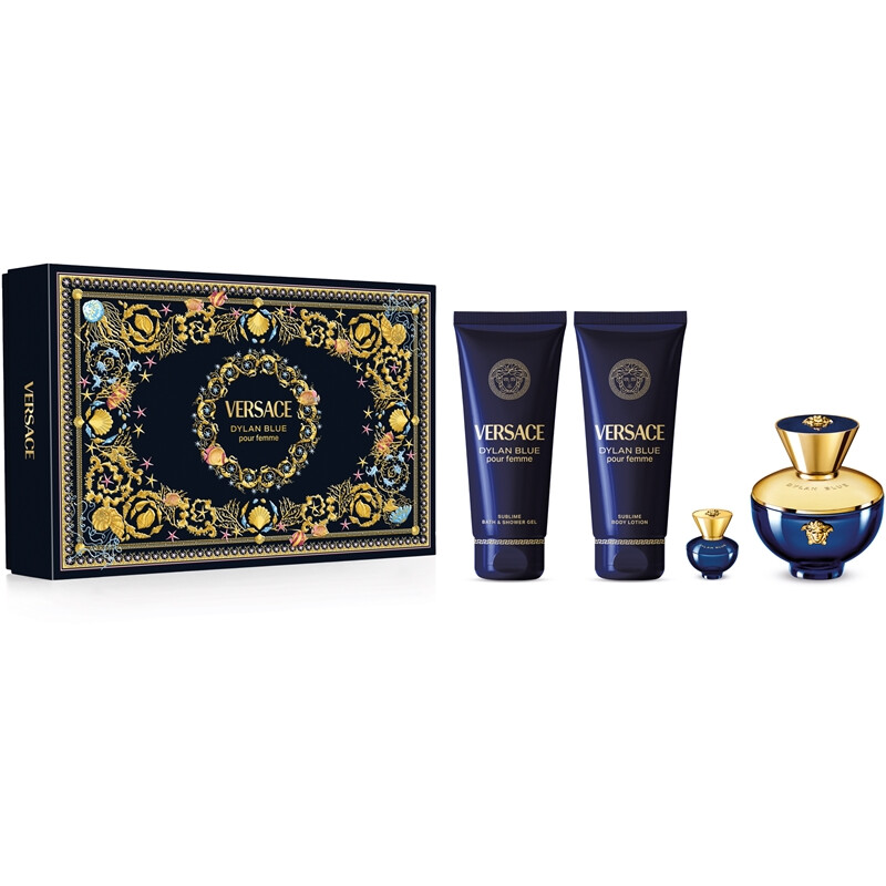 Versace Ladies Dylan Blue 4pcs EDP Gift Set Fragrances