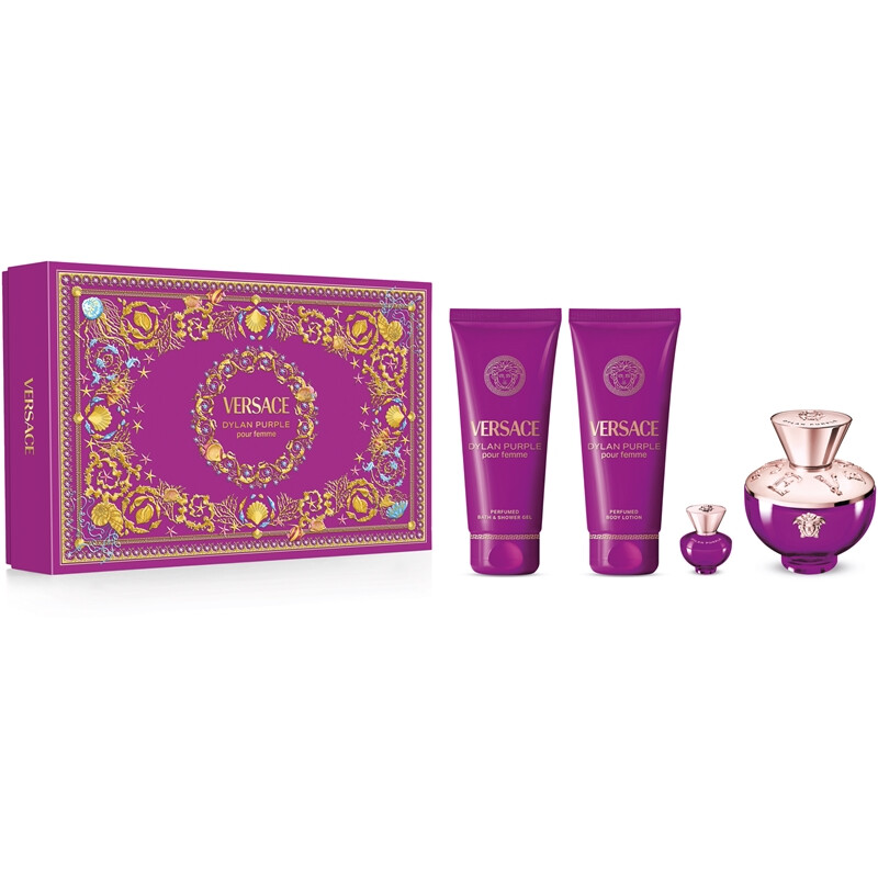 Versace Ladies Pour Femme Dylan Purple 4pcs EDP Gift Set