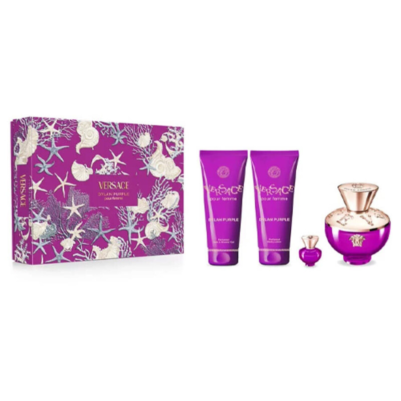 Versace Ladies Pour Femme Dylan Purple 4pcs EDP Gift Set