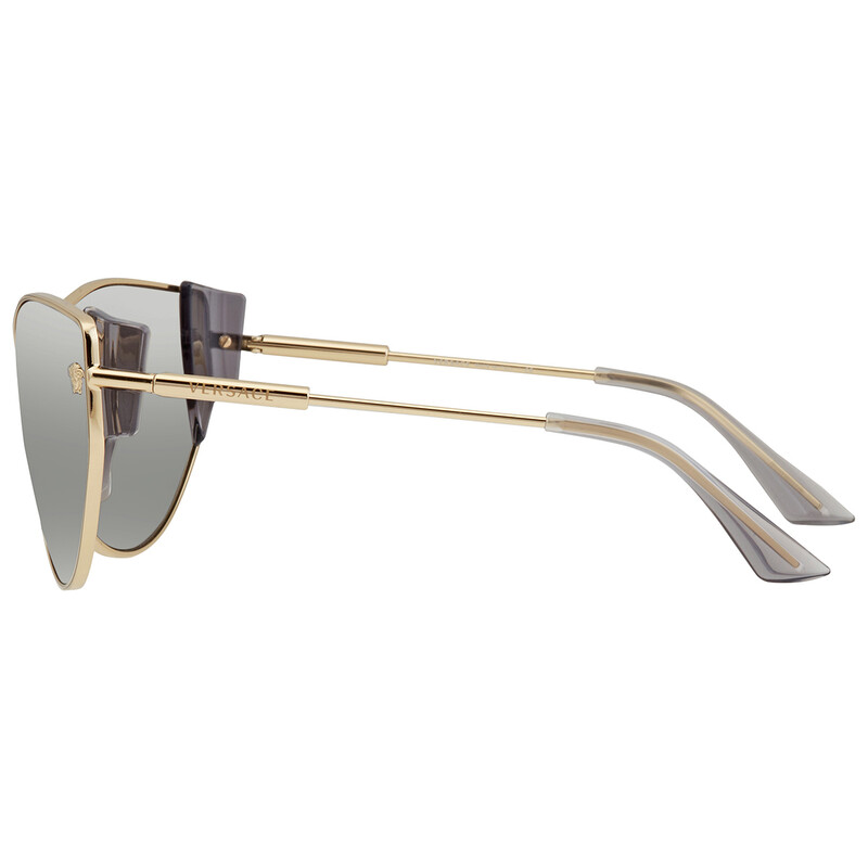 Versace Light Gray Mirrored Silver Cat Eye Ladies Sunglasses  display picture 1