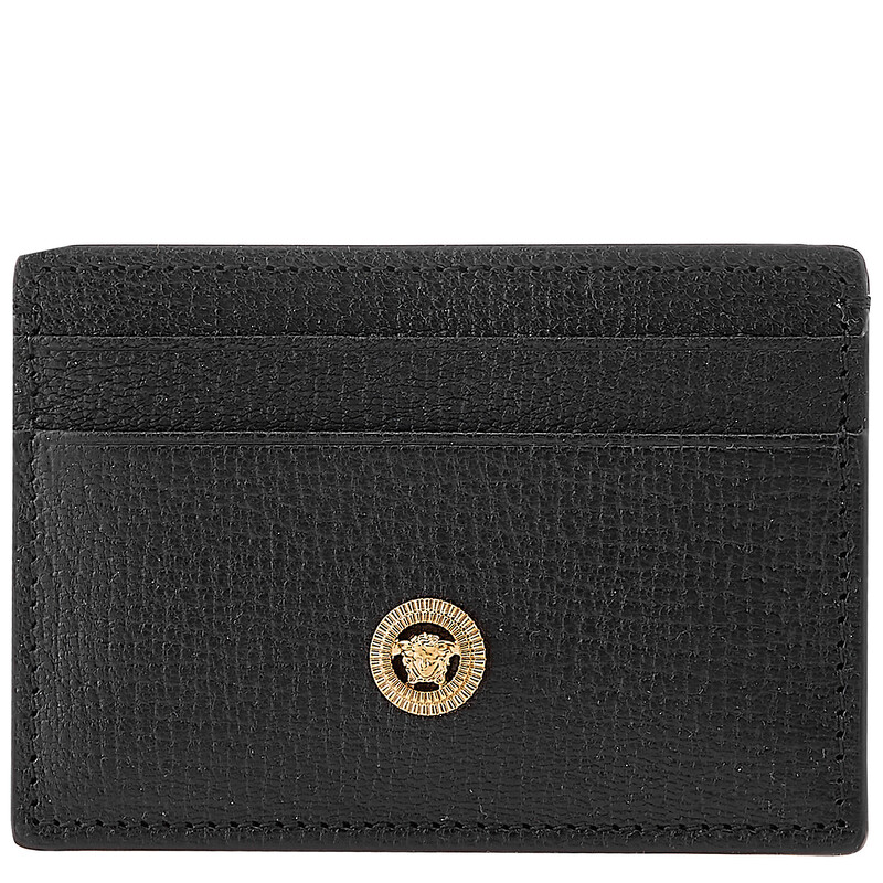 VERSACEカードケース Versace Medusa Biggie Leather Card Case DPN2467-1A10544-BLACK
