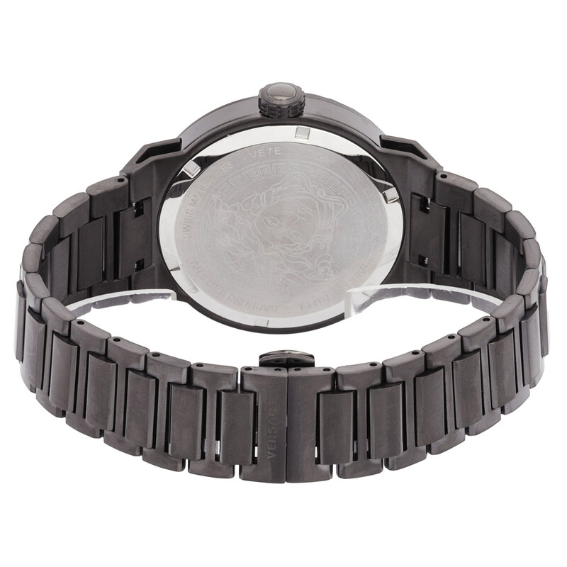 Versace Medusa Infinite Quartz Gunmetal Dial Men's Watch VE7E00723
