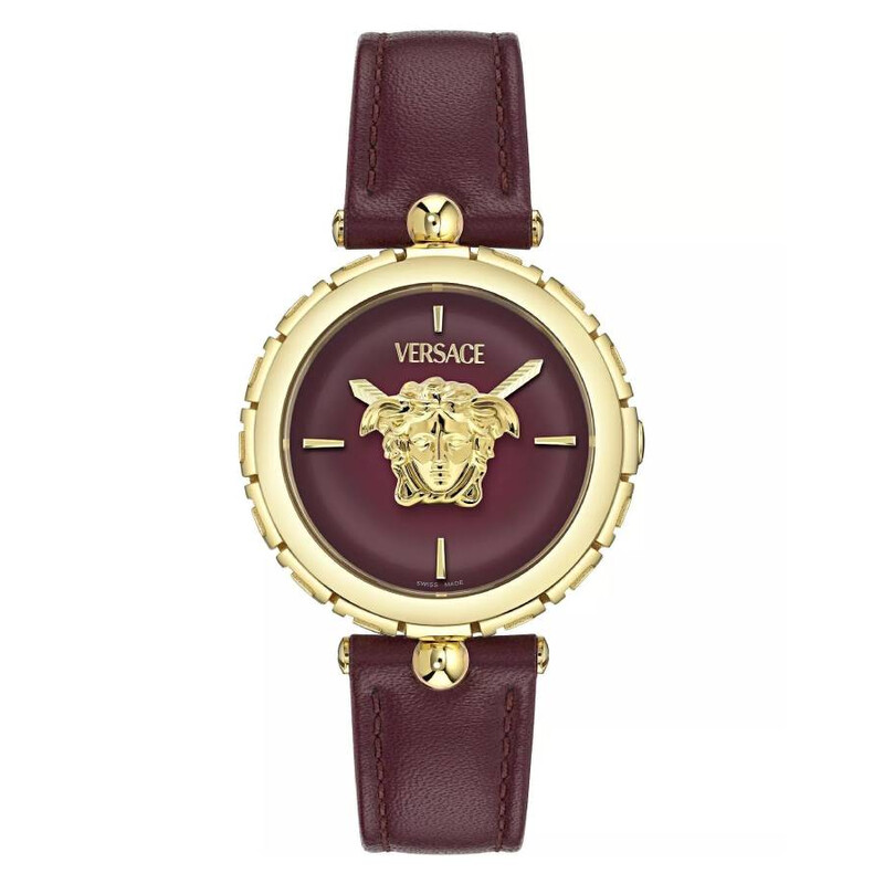 Versace Medusa Jewel Quartz Burgundy Dial Ladies Watch VE0B00125