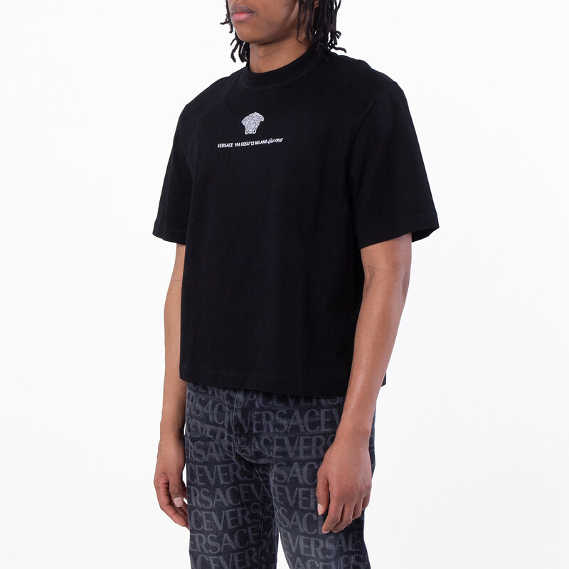 Versace Medusa Milano Short Sleeve T-Shirt, Size Small 1015738