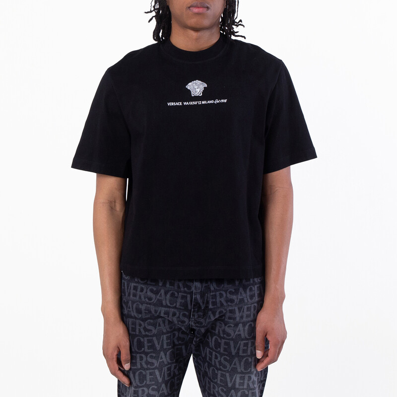 Versace Medusa Milano Short Sleeve T-Shirt, Size Small 1015738