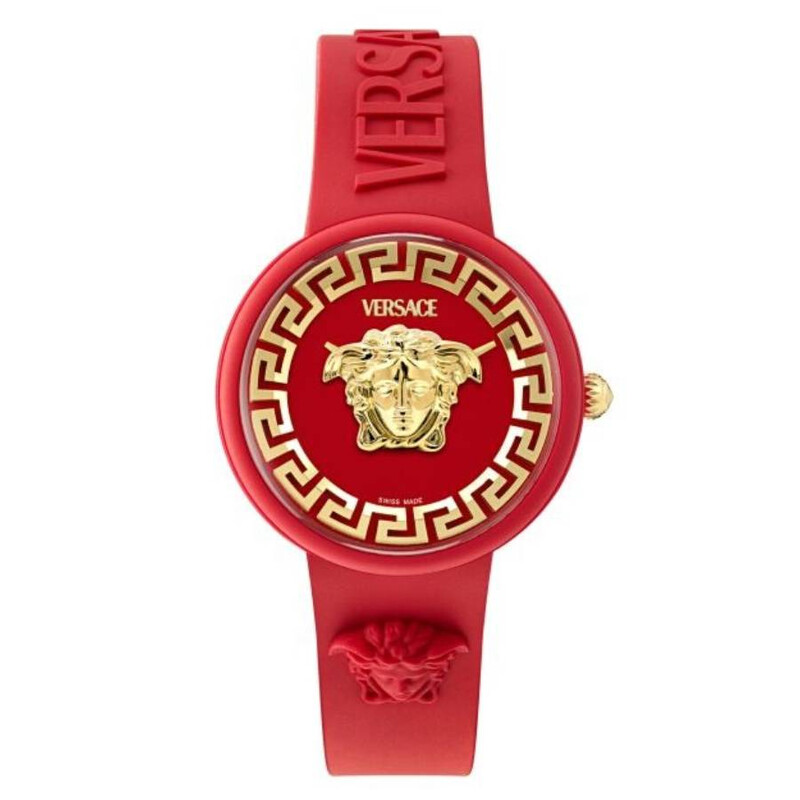 Versace Ladies Red Empire Royal Watch Versace Palazzo Empire Red Ladies Watch 34mm Gold Bracelet main image 3