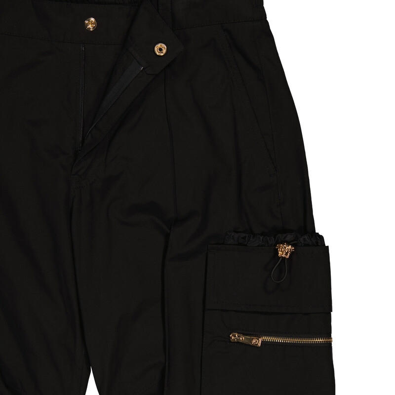 Versace Men's Black Slim-Cut Cargo Trousers, Brand Size 48 (US Size 32 ...
