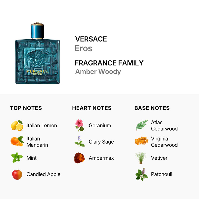 Versace Men's Eros EDP Spray 3.4 oz (100 ml) 8011003861224