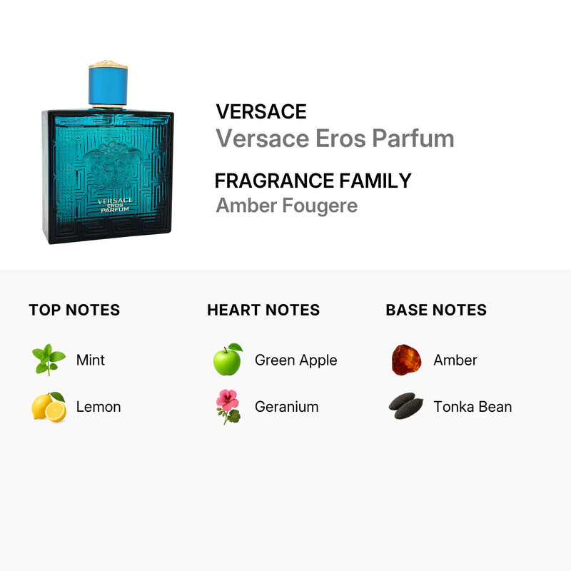Versace Men's Eros Parfum Spray 3.4 oz Fragrances 8011003872077