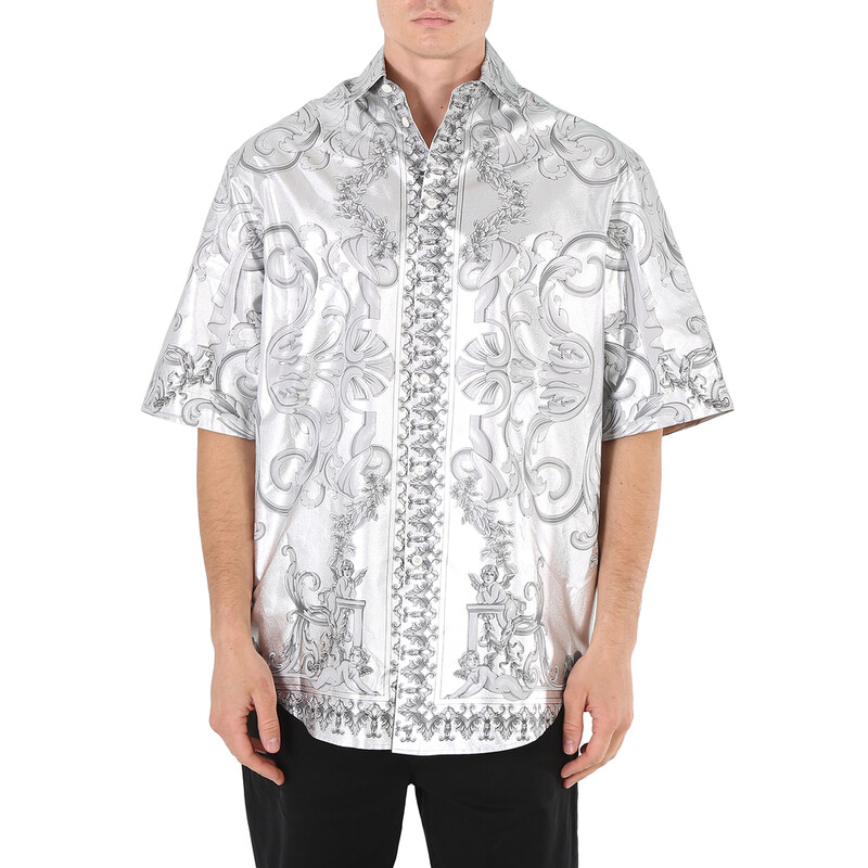 Versace Baroque Silk Shirt, Brand Size 46 (US Size 36) 1006378