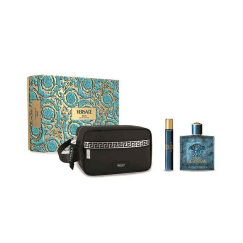 Versace Men's Versace Eros 3pcs EDT Gift Set Fragrances