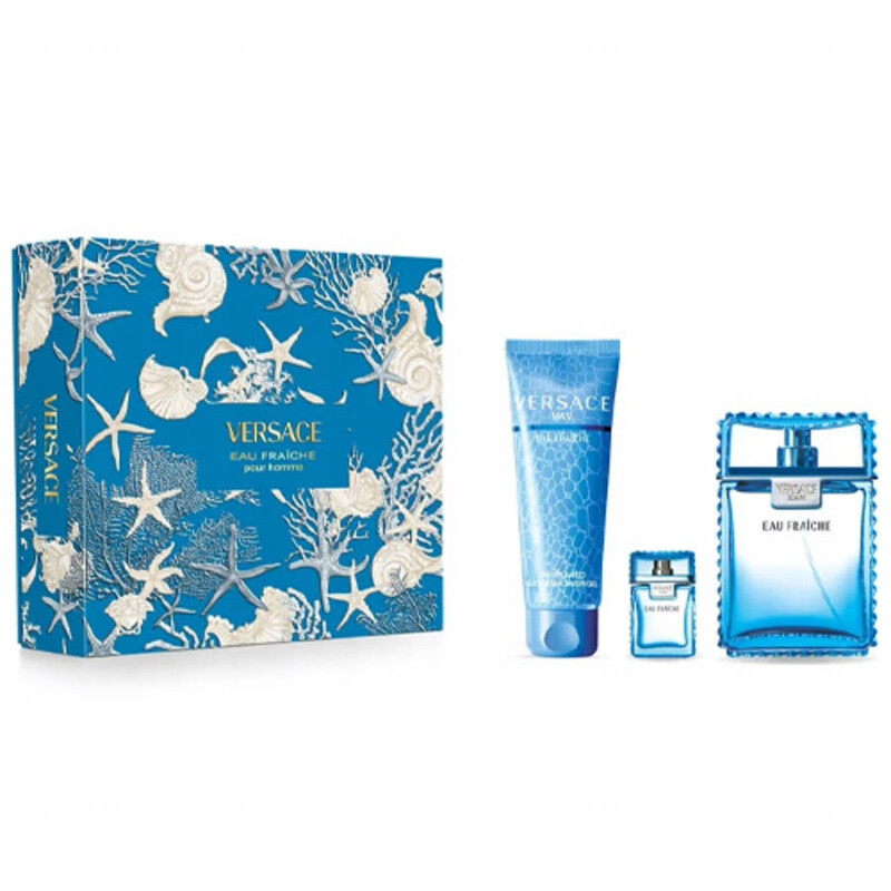 Versace Men's Versace Man Eau Fraiche 3pcs EDT Gift Set Fragrances 8011003899937