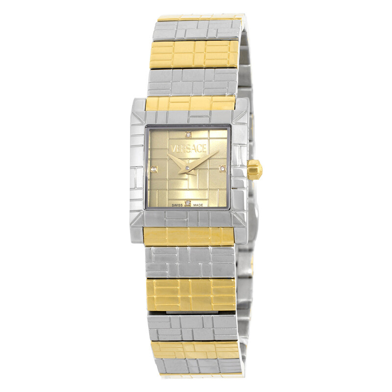 Versace Mosaic Quartz Diamond Gold Dial Ladies Watch  display picture 1